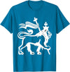 T and T Lion Christian Designs Lion Of Judah T-Shirt - Sapphire Blue