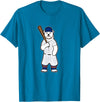 GrafixJoker Baseball Polar Bear Pete T-Shirt - Sapphire Blue