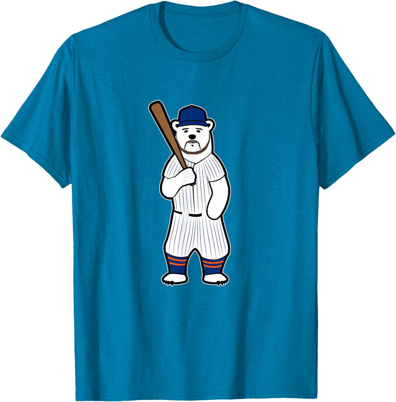 GrafixJoker Baseball Polar Bear Pete T-Shirt - Sapphire Blue
