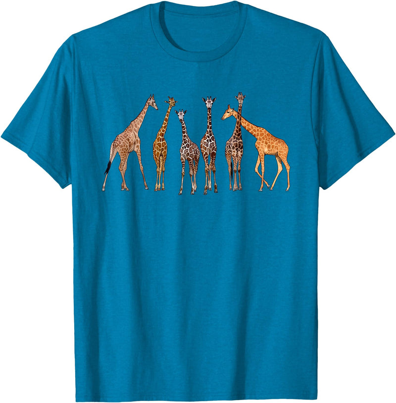 Giraffe Gift For Giraffe Lover Accessories & Stuff Cute Giraffe Design for Men Women Safari Zoo Giraffe Lovers T-Shirt - Sapphire Blue