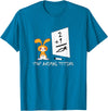Cute Rabbit Bunny Stop Animal Testing Funny Kawaii T-Shirt in Sapphire Blue