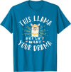 Cute Llama And Alpaca Animal Design Ideas Dieses Lama Wanna dein Drama nicht T-Shirt - Sapphire Blue