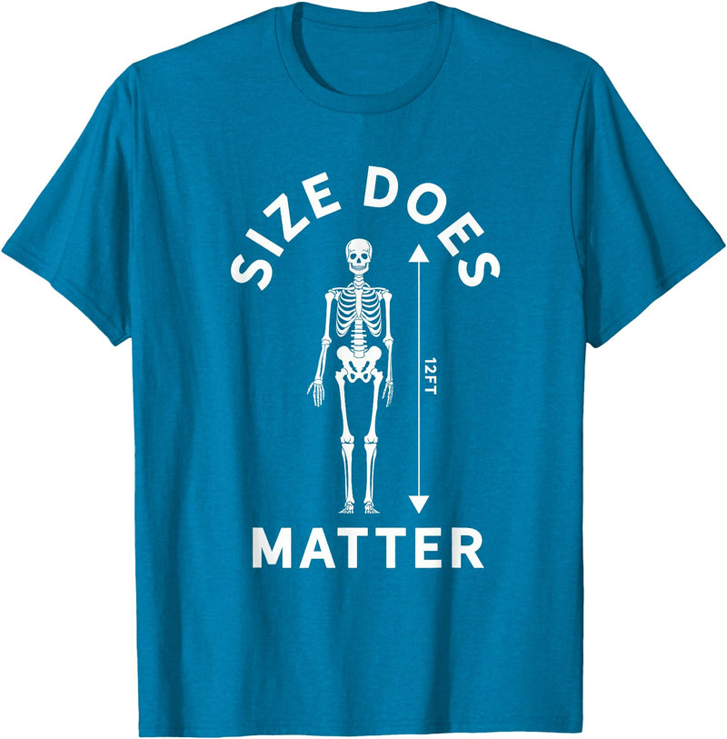 12ft Skelly Club Size Does Matter Halloween 12 Foot Skeleton T-Shirt - Sapphire Blue