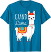 Mother's Day Gifts & Apparel Grand Llama - Grandma Grandmother Llama Lovers Mother's Day T-Shirt - Sapphire Blue