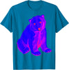 EDM Polar Bear T-Shirt EDM Electronic Techno Polar Bear Trippy Rave Shirt T-Shirt - Sapphire Blue