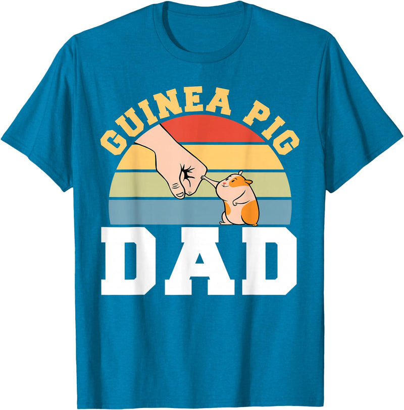Vintage Guinea Pig Dad T-Shirt - Sapphire Blue