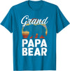 Crazy Grandpa Apparel & Gifts Fun Grandpa Animal Sunset Graphic - Grandpapa Bear T-Shirt - Sapphire Blue