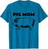 Cute Pig T-Shirts Pot Belly Pig Gifts Tees T Shirt Cute Pot Belly Pig Shirt-PIG MOM Pig Lovers T Shirt T-Shirt - Sapphire Blue