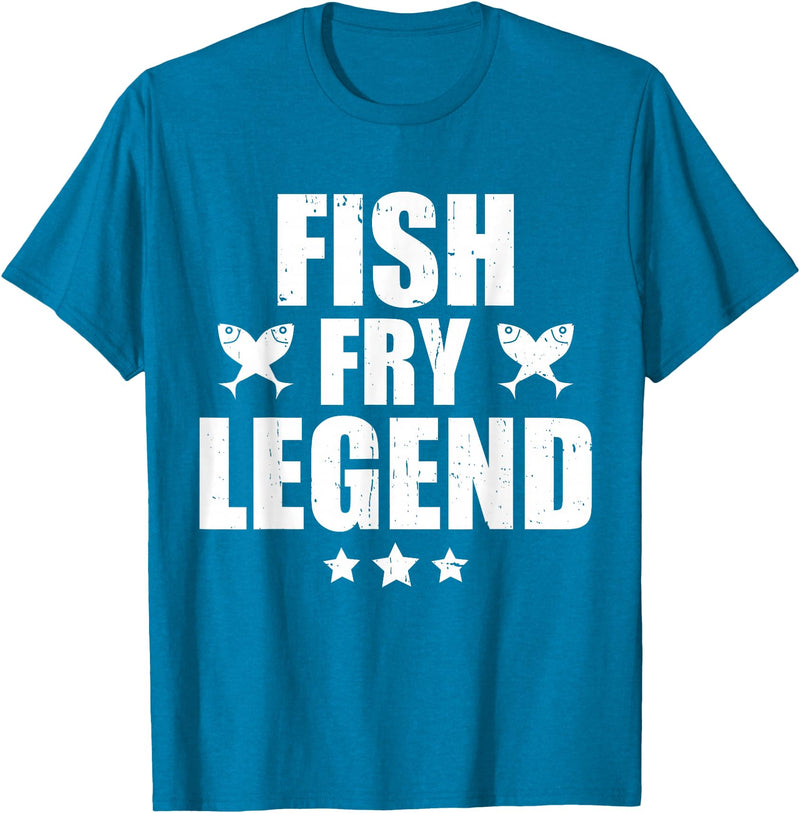 Fish Fry Legend Funny Fish Fry Lover T-Shirt - Sapphire Blue