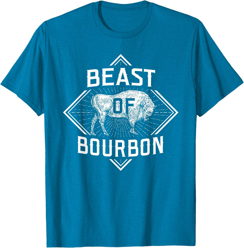 Bison Lover Shirts Beast Of Bourbon - American Bison Buffalo Lover Wildlife T-Shirt - Sapphire Blue