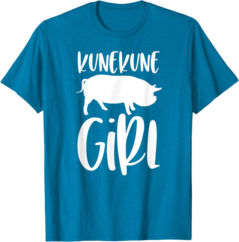 Angry Ant Graphics - Kunekune Pig Gifts Kune Kune Pig Gift for Women - Kunekune Girl T-Shirt - Sapphire Blue