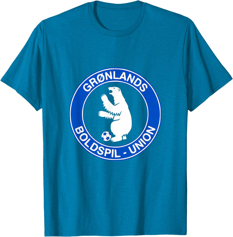 Bosco T. Jones Football Designs Greenland Polar Bear Football (Soccer) Shirt T-Shirt - Sapphire Blue