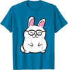 Nerdy Rabbit Owner Rabbit Hipster Rabbit T-Shirt in Sapphire Blue