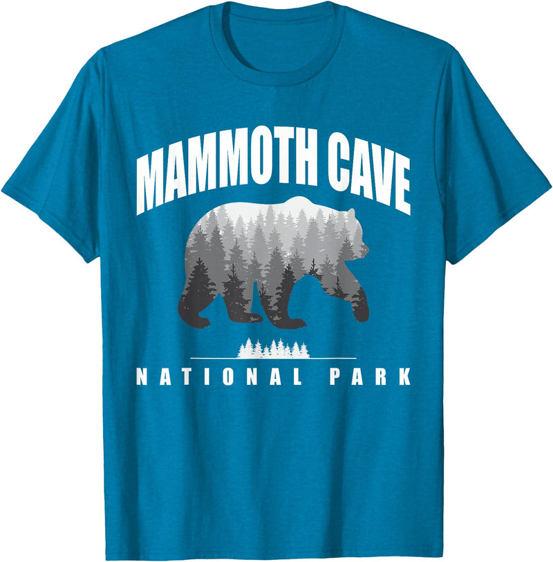 Mammoth Cave National Park USA Parks Mammoth Cave National Park Bear Souvenir US Parks T-Shirt - Sapphire Blue