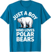Polar Bear Gift Polar Bear Accessories & Stuff Cute Polar Bear Art for Boys Kids Men Arctic Polar Bear T-Shirt - Sapphire Blue