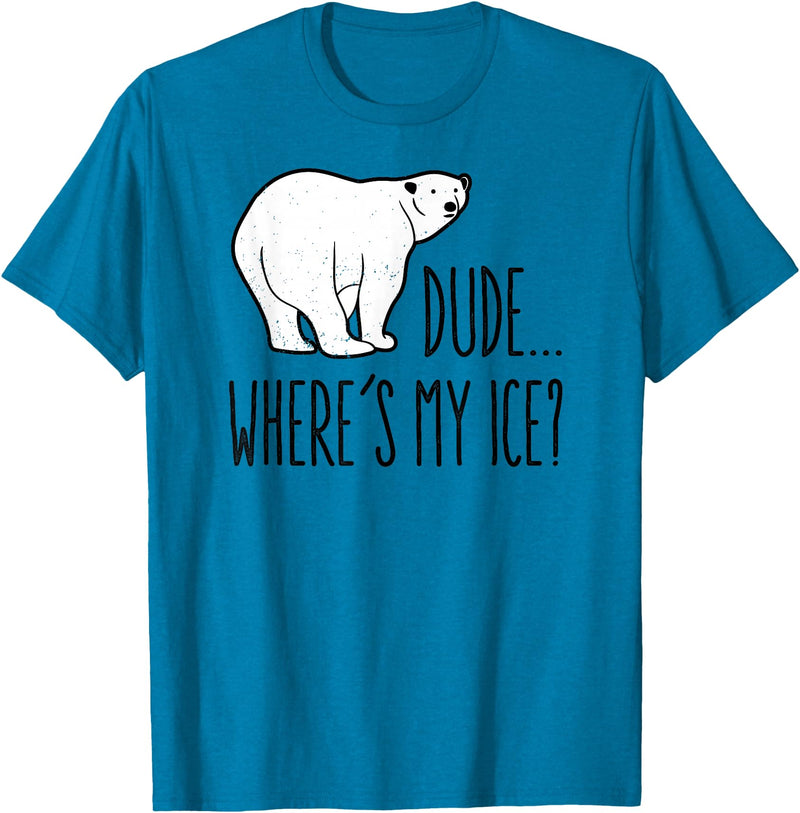 Polar Bears Against Climate Change Climate Change Polar Bear Environmentalist Gift T-Shirt - Sapphire Blue