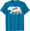 Nana Shirts By No1 Tees Nana Bear Shirt - Nana Bear Water Color Flower Grandma T-Shirt - Sapphire Blue