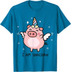 Pig Unicorn Gifts Funny I am a Unicorn Pigs Can Fly Unicorn Girls Womens Men T-Shirt - Sapphire Blue