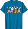 Easter Coffee Iced Latte Bunnies Cute Rabbit Men Women Kids T-Shirt in Sapphire Blue