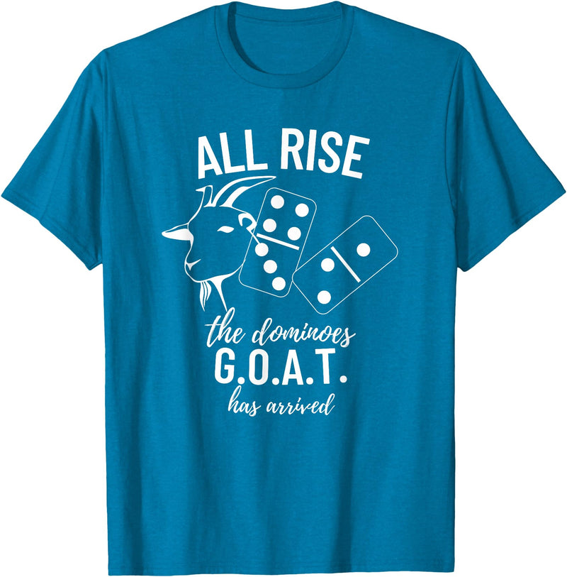 Dominoes Uniform Apparel Dominoes G.O.A.T All Rise Champ - Dominoes T-Shirt - Sapphire Blue