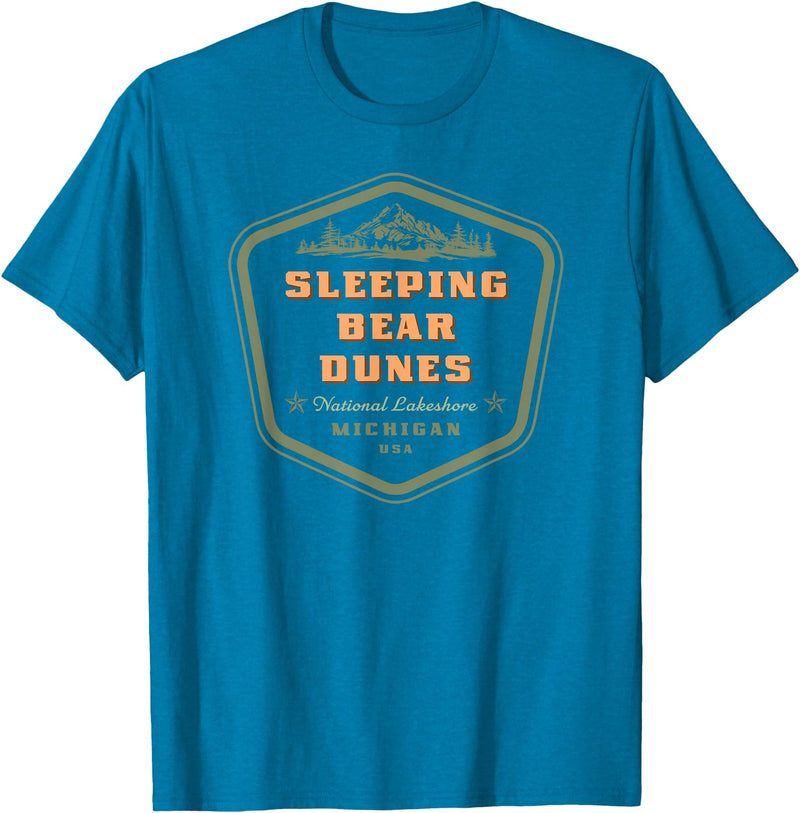 Presto State Park Michigan Teez Sleeping Bear Dunes National Lakeshore Michigan Vintage T-Shirt - Sapphire Blue