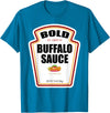 Funny Bottle Label Halloween 2024 Condiment Outfit Bold Buffalo Sauce Bottle Label Funny Halloween Costume T-Shirt -