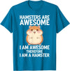 Cute Hamster Design for Men Women Kids Animal Hamster Lover T-Shirt - Sapphire Blue