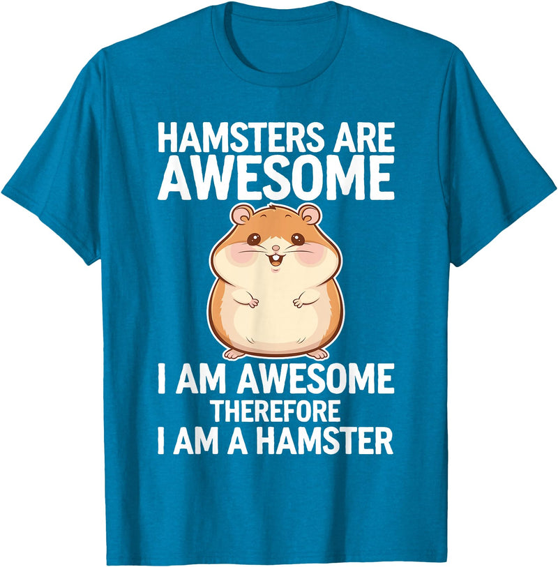 Cute Hamster Design for Men Women Kids Animal Hamster Lover T-Shirt - Sapphire Blue