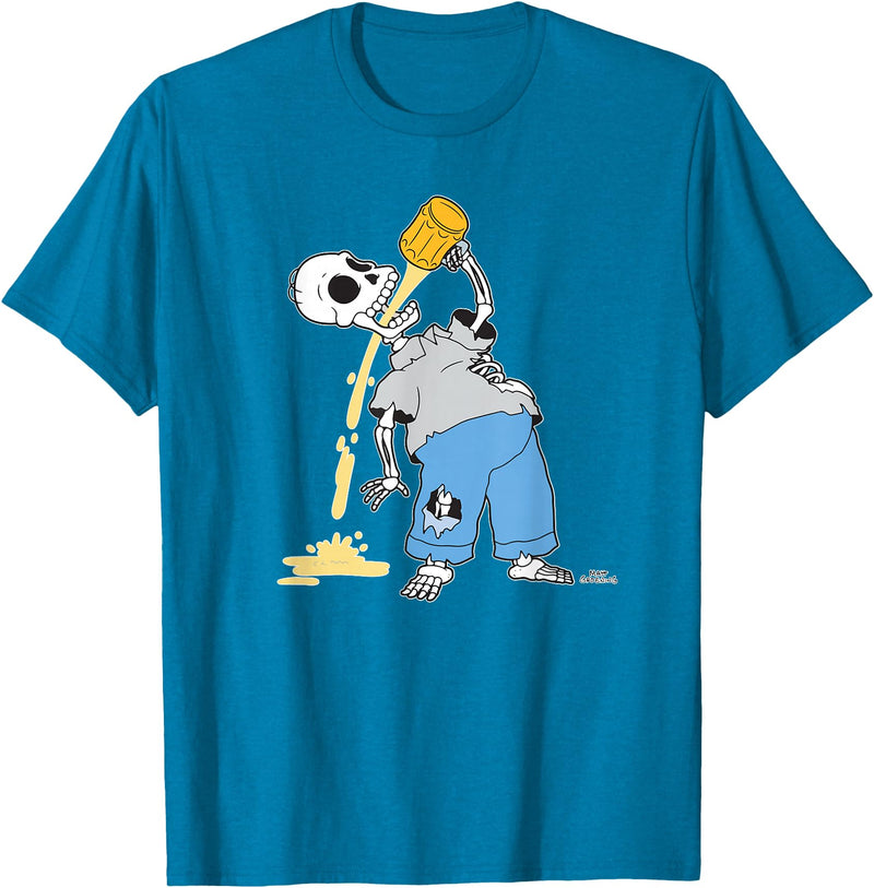 The Simpsons Homer Skeleton Beer Treehouse of Horror T-Shirt - Sapphire Blue