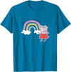 Peppa Pig Without Rain There Would Be No Rainbows Cute Shot T-Shirt - Sapphire Blue
