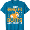 Cute and funny guinea pig gifts I like guinea pig butt and I can't lie T-Shirt - Sapphire Blue