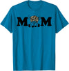Highland Cattle Corner Messy Bun Life Hair Glasses highland cow mom T-Shirt - Sapphire Blue