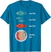 Funny Jewish Food Humor Hannuka Apparel Gefilte Fish One Fish Red Fish Hannuka Jewish Festival Light T-Shirt - Sapphire Blue