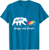 Cute Pansexual and Bisexual Mama Gift Tee Cute Pansexual Mama Bear T-Shirt - Sapphire Blue