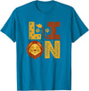 SHIRTSIDE Lion Lion Wild Animal Lover T-Shirt - Sapphire Blue