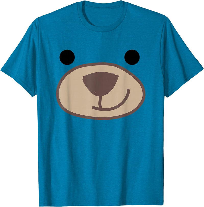 Halloween Brown Bear Animal Outfit Costume Halloween Cute Grizzly Bear Animal Costume T-Shirt - Sapphire Blue