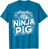 PIG Designs By ShirtZilla Ninja PIG T-Shirt PIG Ninja T-Shirt - Sapphire Blue