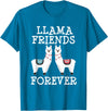 Llama Friendship Girls Llama Friends Girls Women Llama Friendship T-Shirt - Sapphire Blue