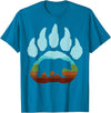 Big Bear Grizzly Paw Gift Design Big Texas Bear Claw Gift Design Idea For Bear Fans T-Shirt - Sapphire Blue