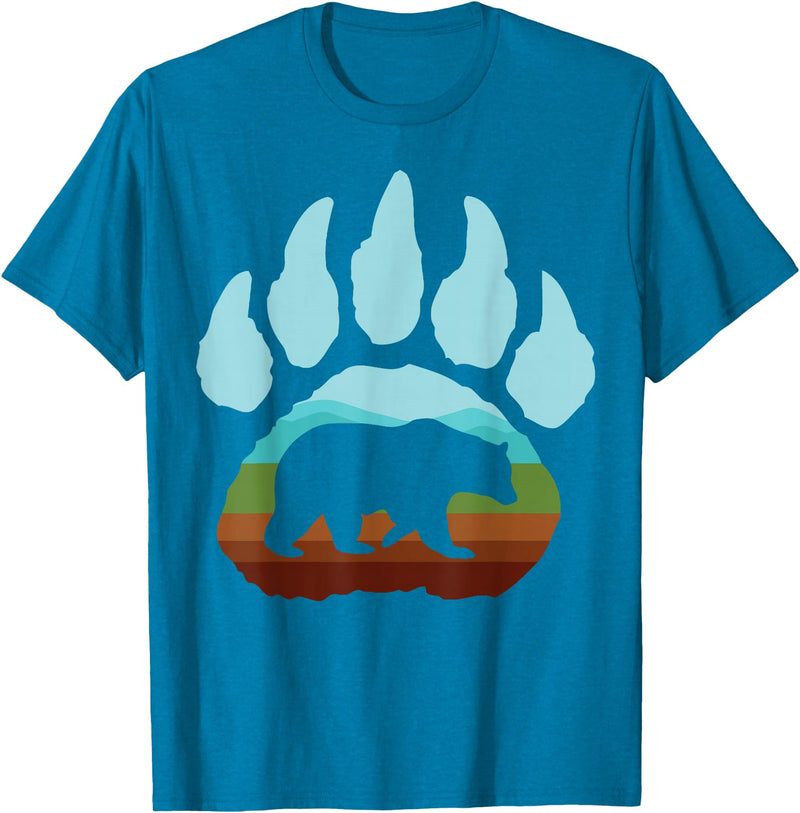 Big Bear Grizzly Paw Gift Design Big Texas Bear Claw Gift Design Idea For Bear Fans T-Shirt - Sapphire Blue