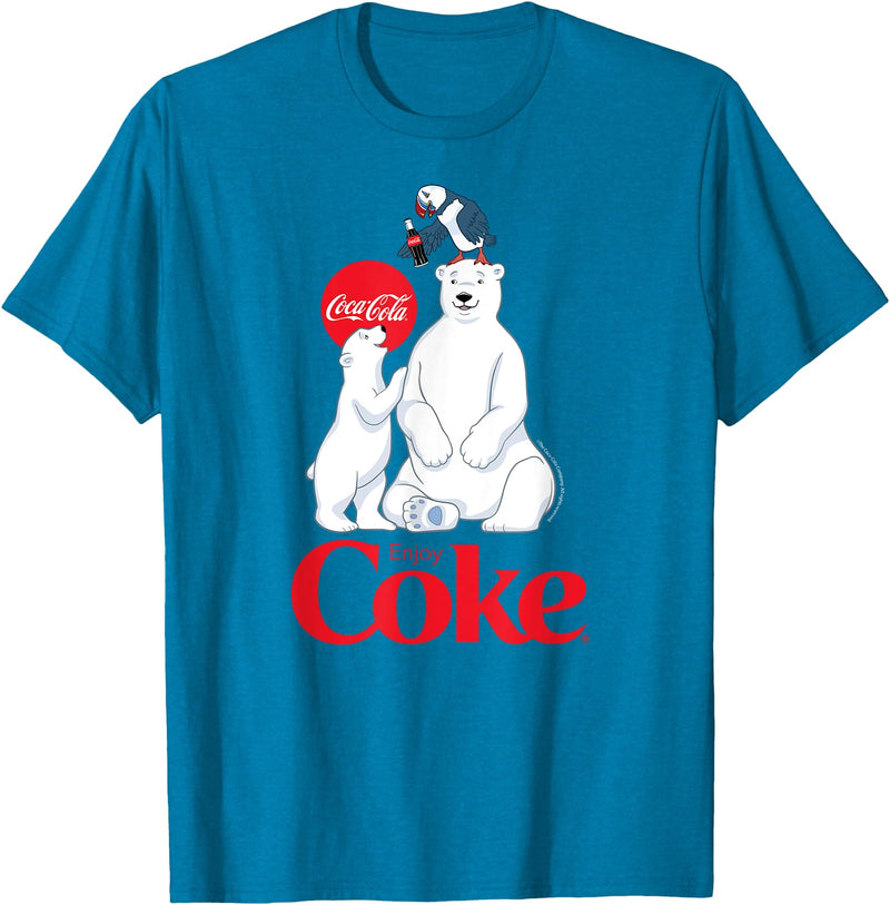 Coca-Cola Company Coca-Cola - Polar Bears and Coca-Cola T-Shirt - Sapphire Blue