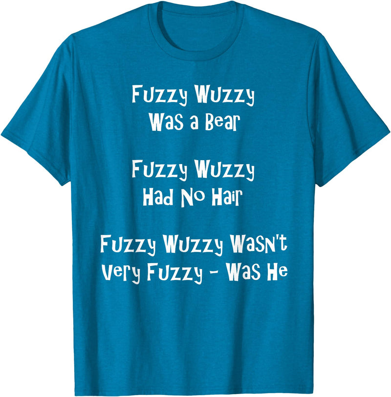 Speech Therapist Gifts - Tongue Twisters! Fuzzy Wuzzy Was a Bear... Best Tongue Twister Gift T-Shirt - Sapphire Blue