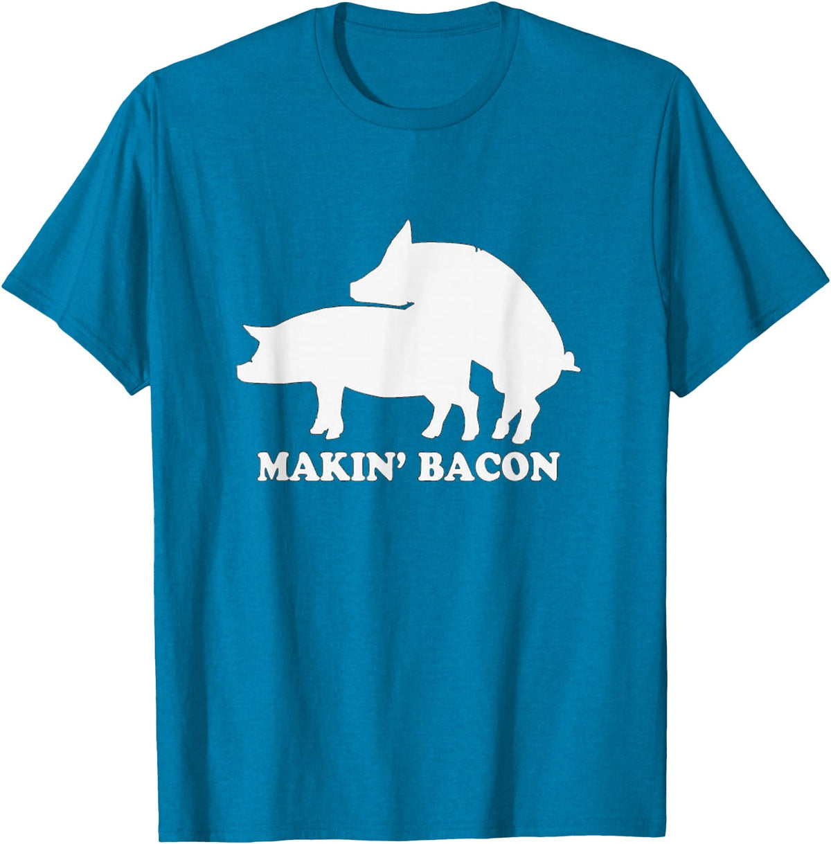 Chris T-Shirt makin bacon t-shirt pork bacon shirt pigs T-Shirt - Sapphire Blue