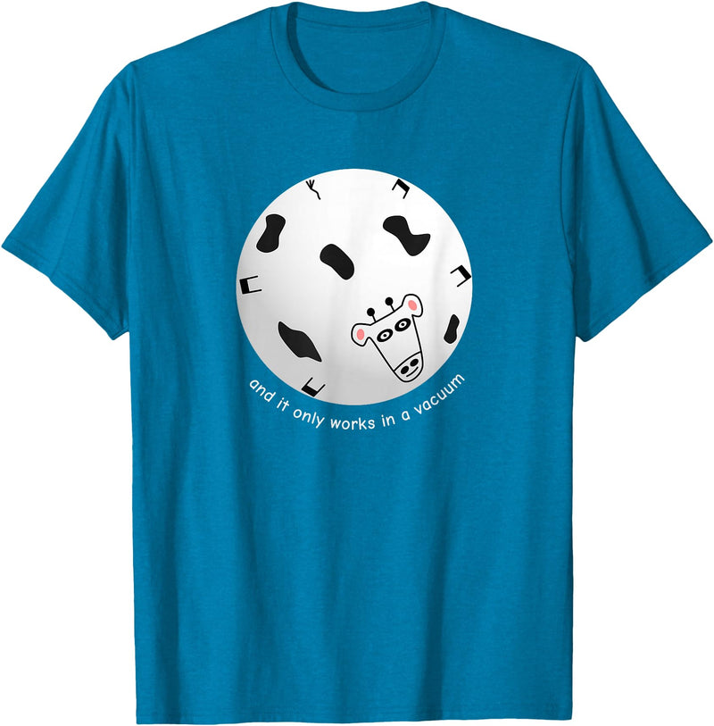 Math & Mirth Designs Spherical Cow Funny Physics T-Shirt T-Shirt - Sapphire Blue
