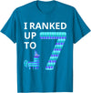 I Ranked Up to 7 Birthday Video Game Llama Piñata Birthday T-Shirt - Sapphire Blue