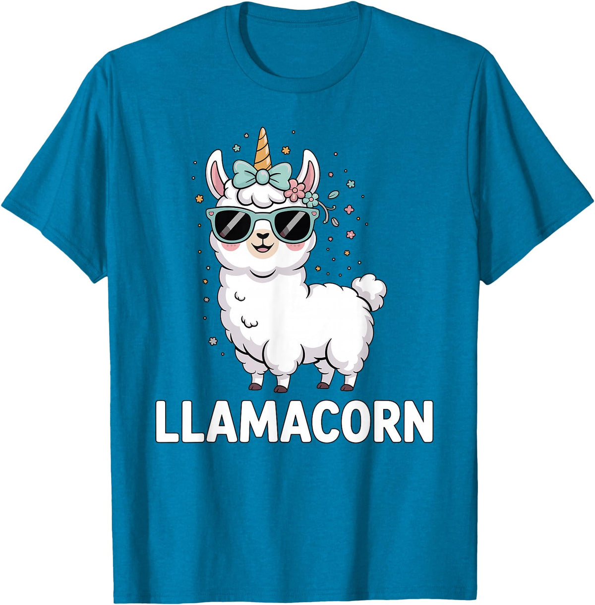 Funny Llamacorn Lover Llama Design Llamacorn Funny Llama Unicorn For Girls Kids Lover Llamacorn T-Shirt - Sapphire Blue