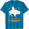 Guy on a Buffalo ~ Punch that Cougar in the Face T-Shirt - Sapphire Blue