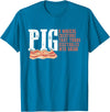 Best Hilarious Pig and Bacon Definition Funny Gift Pig A Magical Creature That Turns Vegetable Into Bacon Quote T-Shirt - Sapphire Blue