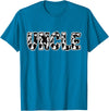 Cow Print Designs for the whole Family Uncle Cow Pattern Cow Print T-Shirt - Sapphire Blue