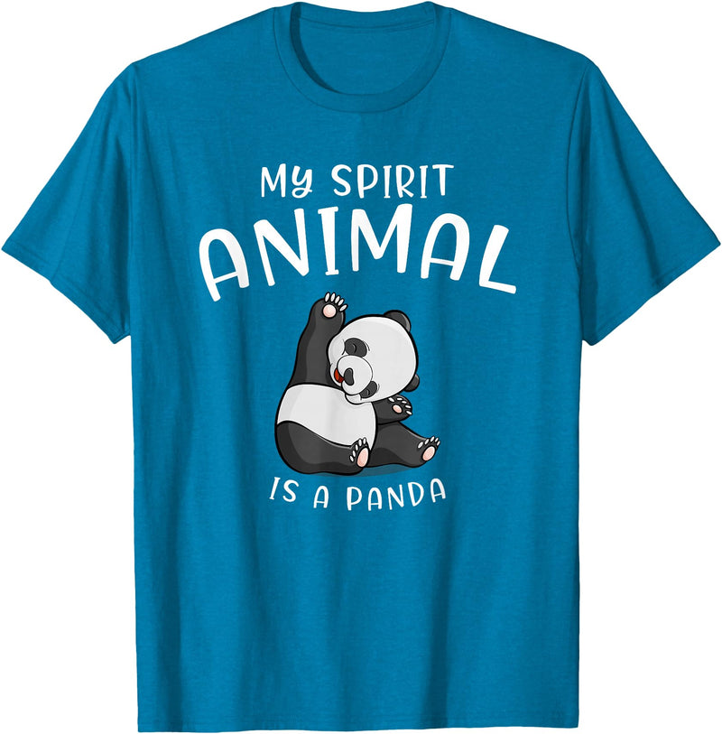 Animal Shirt Gifts for Birthday My Spirit Animal is A Panda Panda Bear SHIRTAnimal Lover Tee T-Shirt - Sapphire Blue